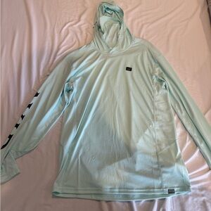 Avid Long Sleeve Shirt UV Protection w Gaiter Hood Seafoam Green size M